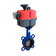 Electric Butterfly Valve DN80 24-240V AC/DC Wafer GGG40 PTFE Silicone J+J