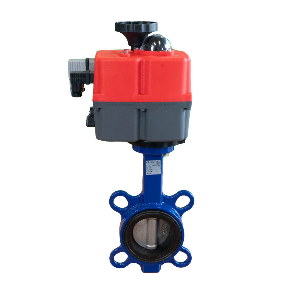 Electric Butterfly Valve DN40 24-240V AC/DC Modulating Wafer GGG40 NBR J+J