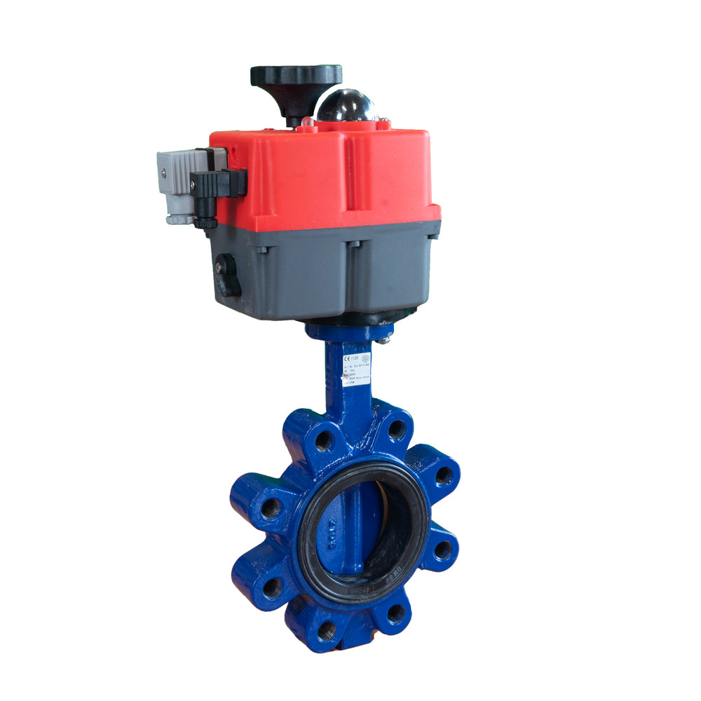 Electric Butterfly Valve DN150 24-240V AC/DC Modulating Fail-Safe Lug GGG40 NBR J+J