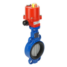 DN50 (2 inch) 230VAC Wafer Electric Butterfly Valve GG25-Stainless Steel-EPDM - BFLW