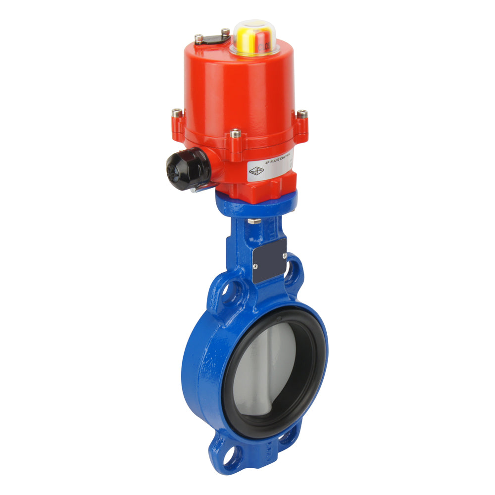 DN80 (3 inch) 120VAC Wafer Electric Butterfly Valve GGG40-Stainless Steel-NBR - BFLW