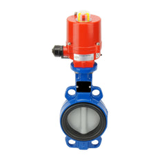 DN50 (2 inch) 12VDC Wafer Electric Butterfly Valve GG25-Stainless Steel-EPDM - BFLW