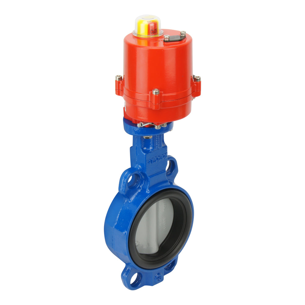 DN80 (3 inch) 12VAC Wafer Electric Butterfly Valve Stainless Steel-Stainless Steel-EPDM - BFLW