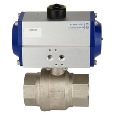 G4'' 2-Wege-Messing Pneumatischer Kugelhahn Feder offen - BL2BA