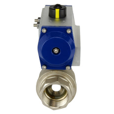 G4'' 2-Wege-Messing Pneumatischer Kugelhahn Feder offen - BL2BA