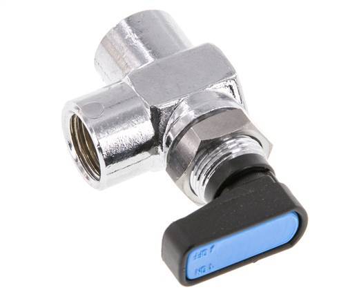 G 1/4 Zoll Kompakt 2-Weg rechtwinkliges Kugelventil aus Messing