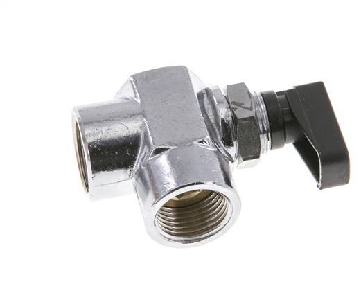 G 3/8 Zoll kompakter 2-Wege-Winkelkugelhahn aus Messing