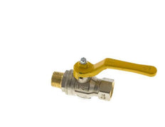 Männlich bis weiblich R/Rp 1/2 Zoll Gas 2-Weg Messing Kugelhahn