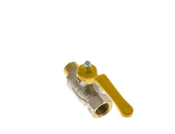 Männlich bis weiblich R/Rp 1/2 Zoll Gas 2-Weg Messing Kugelhahn