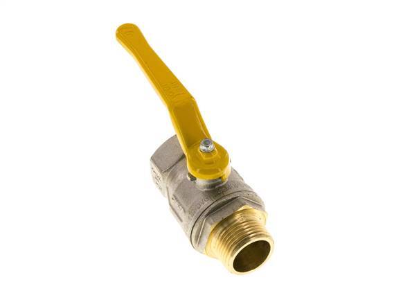 Männlich bis weiblich R/Rp 1 Zoll Gas 2-Wege-Messing-Kugelhahn