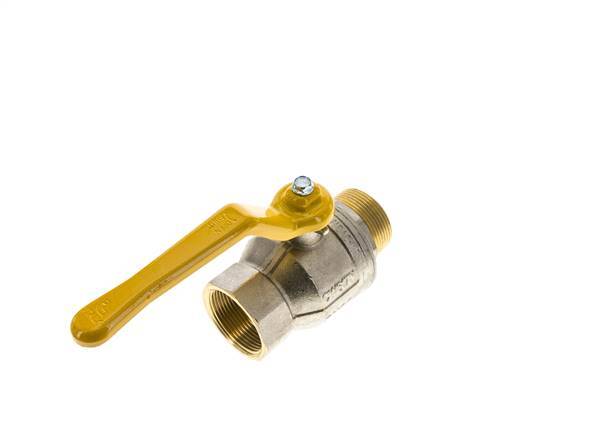 Männlich bis weiblich R/Rp 1-1/2 Zoll Gas 2-Wege-Kugelhahn aus Messing