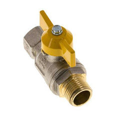 Messing-Kugelhahn mit Schmetterlingsgriff, 2-Wege, männlich/weiblich, R/Rp 1/2 Zoll