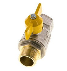 Male To Female R/Rp 3/4 inch Gas 2-Way Butterfly handle Brass Ball Valve