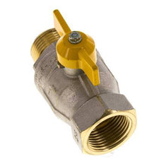 Messing-Kugelhahn mit Schmetterlingsgriff, 2-Wege, männlich/weiblich, R/Rp 1 Zoll