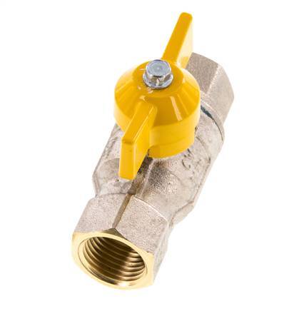 Rp 1/2 Zoll Gas 2-Wege-Schmetterlingsgriff Messing Kugelhahn