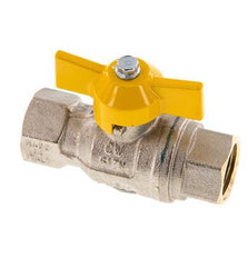 Rp 1/2 Zoll Gas 2-Wege-Schmetterlingsgriff Messing Kugelhahn