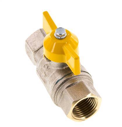 Rp 1/2 Zoll Gas 2-Wege-Schmetterlingsgriff Messing Kugelhahn