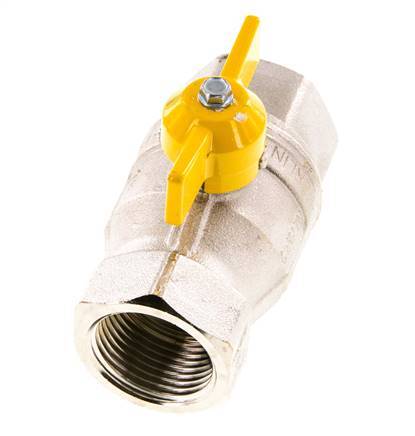 Rp 1 Zoll Gas 2-Wege-Klappengriff Messing Kugelhahn