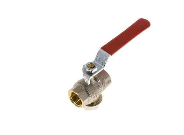 G 1/2 Zoll Integrierter Schmutzfänger 2-Wege-Messing-Kugelhahn