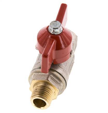 Male To Female R/Rp 1/4 inch Butterfly Handle 2-Way Brass Ball Valve