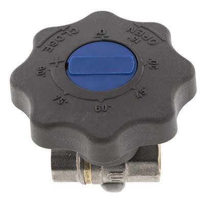 Rp 3/8 Zoll Soft Close Handrad Gas und Wasser 2-Wege-Kugelhahn aus Messing