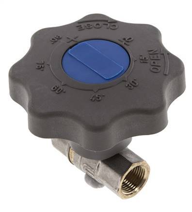 Rp 3/8 Zoll Soft Close Handrad Gas und Wasser 2-Wege-Kugelhahn aus Messing