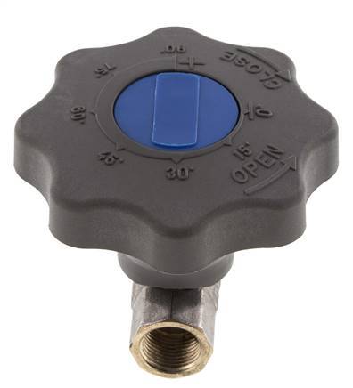 Rp 3/8 Zoll Soft Close Handrad Gas und Wasser 2-Wege-Kugelhahn aus Messing