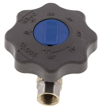 Rp 3/8 Zoll Soft Close Handrad Gas und Wasser 2-Wege-Kugelhahn aus Messing