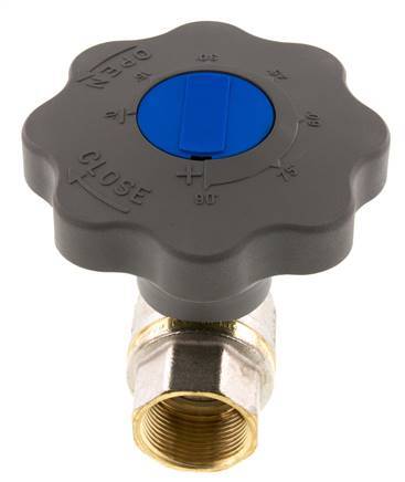 Rp 1-1/4 Zoll Soft Close Handrad Gas und Wasser 2-Wege-Kugelhahn aus Messing