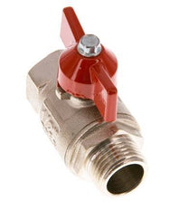 Männlich bis weiblich G/G 1/2 Zoll Schmetterling Griff kurzes Design 2-Wege-Messing-Kugelhahn