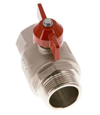 Männlich bis weiblich G/G 1-1/4 Zoll Schmetterling Griff kurzes Design 2-Wege-Messing-Kugelhahn