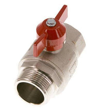 Male To Female G/G 1-1/4 inch Butterfly Handle Short Design 2-Way Brass Ball Valve