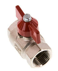 G 1/2 Zoll Schmetterlingsgriff Kompakt 2-Weg Kugelhahn aus Messing