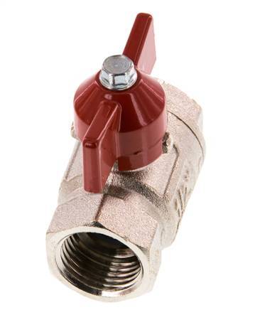 G 1/2 Zoll Schmetterlingsgriff Kompakt 2-Weg Kugelhahn aus Messing