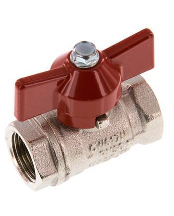 G 3/8 Zoll Schmetterlingsgriff Kompakt 2-Wege-Kugelhahn aus Messing