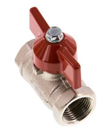 G 3/8 Zoll Schmetterlingsgriff Kompakt 2-Wege-Kugelhahn aus Messing