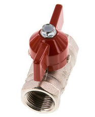 G 3/8 Zoll Schmetterlingsgriff Kompakt 2-Wege-Kugelhahn aus Messing