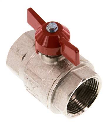 G 1-1/4 Zoll Schmetterlingsgriff Kompakt 2-Wege-Kugelhahn aus Messing