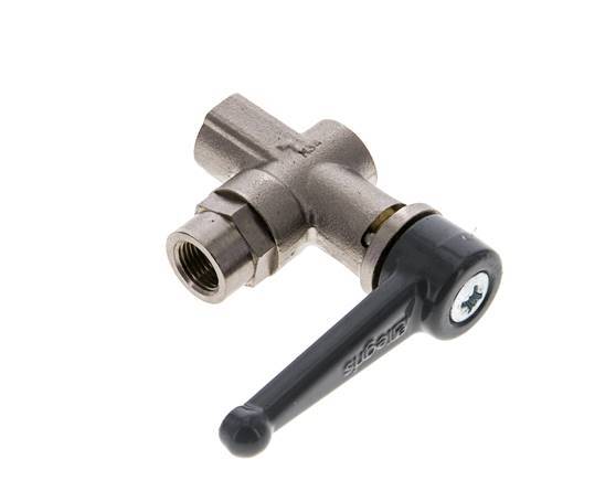 G 1/8 Zoll 2-Weg rechtwinkliges Kugelventil aus Messing