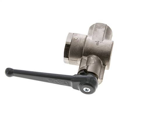 G 3/4 Zoll 2-Weg rechtwinkliges Kugelventil aus Messing