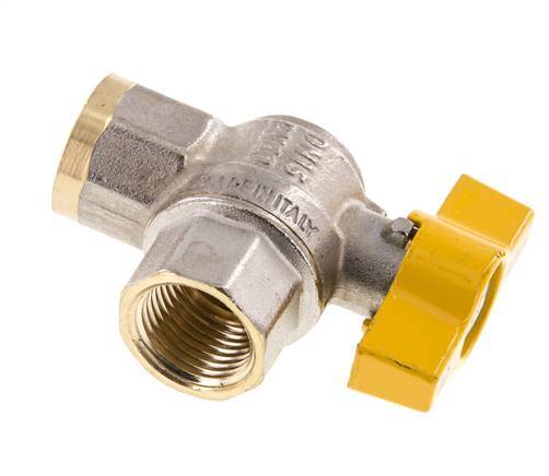 Rp 1/2 Zoll Gas 2-Weg rechtwinkliges Kugelventil aus Messing