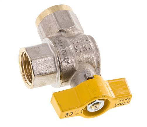Rp 1/2 Zoll Gas 2-Weg rechtwinkliges Kugelventil aus Messing