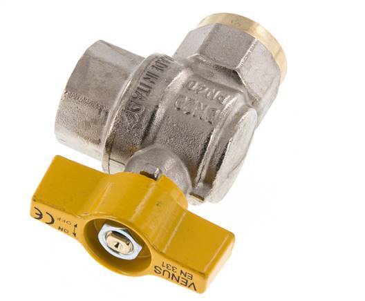 Rp 3/4 Zoll Gas 2-Weg rechtwinkliges Kugelventil aus Messing