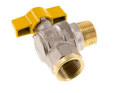 Männlich zu weiblich R/Rp 3/4 Zoll Gas 2-Weg rechtwinkliges Kugelventil aus Messing