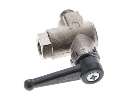 Männlich zu weiblich G/G 1/4 Zoll 2-Weg rechtwinkliges Kugelventil aus Messing