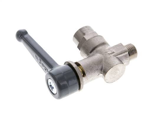 Männlich zu weiblich G/G 1/8 Zoll 2-Weg rechtwinkliges Kugelventil aus Messing