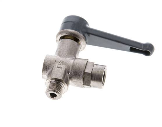 Männlich zu weiblich G/G 1/8 Zoll 2-Weg rechtwinkliges Kugelventil aus Messing