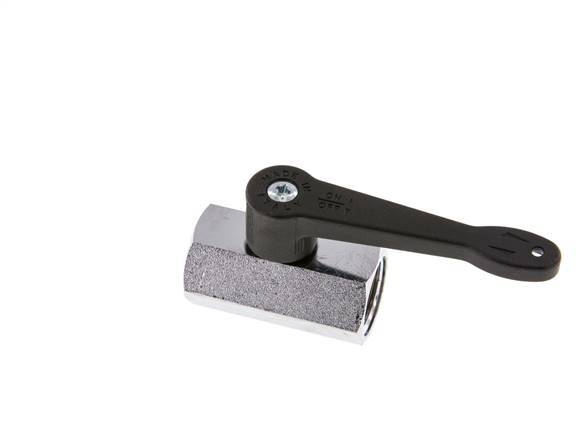 G 1/2 Zoll 2-Wege Mini-Kugelhahn aus Messing Langer Griff 15 Bar