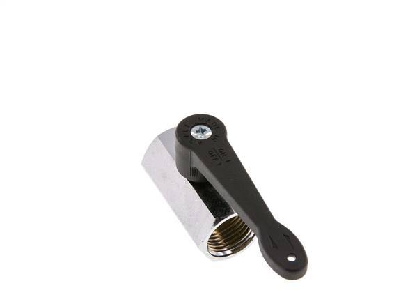 G 1/2 Zoll 2-Wege Mini-Kugelhahn aus Messing Langer Griff 15 Bar