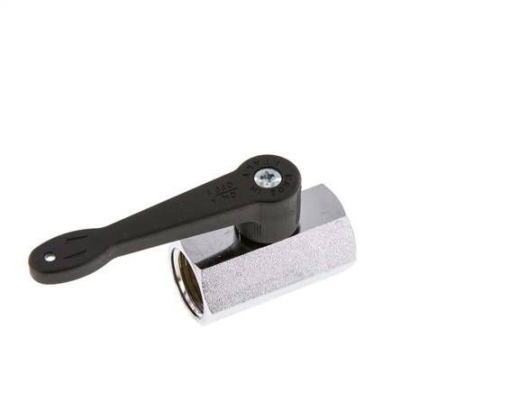 G 1/2 Zoll 2-Wege Mini-Kugelhahn aus Messing Langer Griff 15 Bar